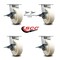 Service Caster 6 Inch Kingpinless Nylon Wheel Caster Brakes 2 Swivel Locks, 4PK SCC-KP30S620-NYR-SLB-BSL-2-SLB-2 - alternate 2